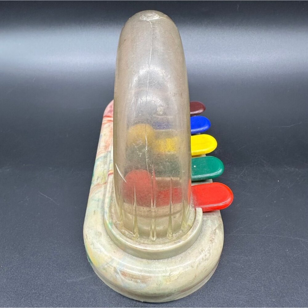 Vintage Childs Toy 1940s Tap A Toy Wooden Balls Bouncing Anthony USA Rainbow - Picture 4 of 10